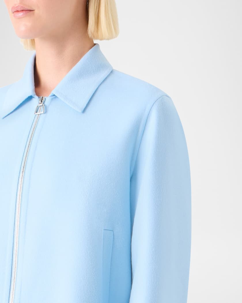 Akris Harmony Cashmere Short Zip Jacket | Neiman Marcus