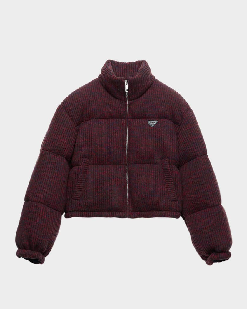 Prada Cashmere and Wool Down Jacket | Neiman Marcus