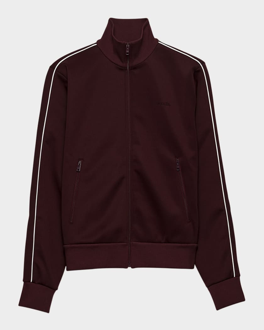 Prada Men's Technical Fabric Zip Track Jacket | Neiman Marcus