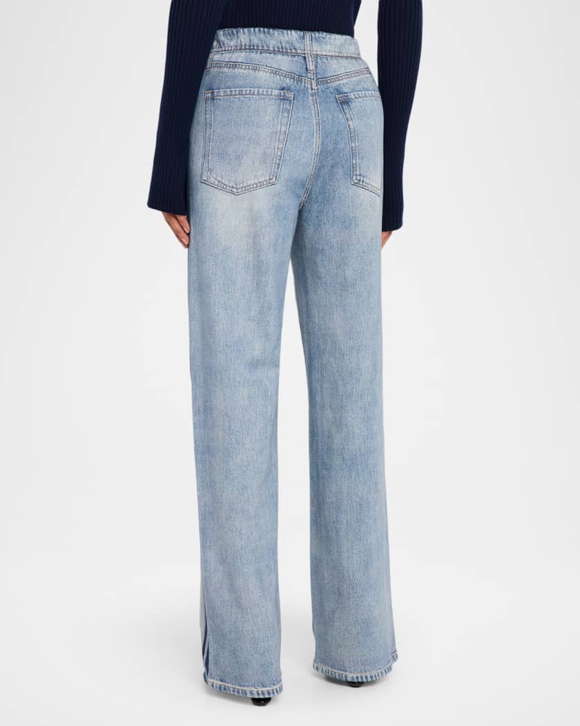 Miramar Cotton-Terry Wide-Leg Jeans