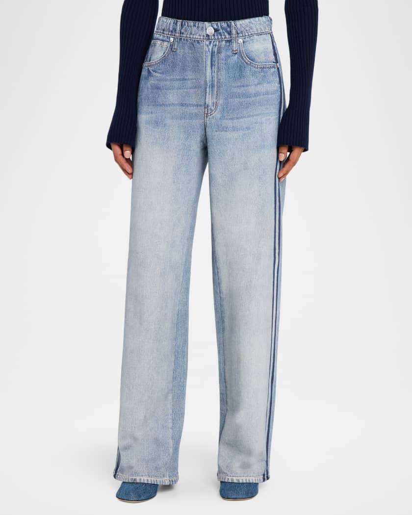 Miramar Cotton-Terry Wide-Leg Jeans