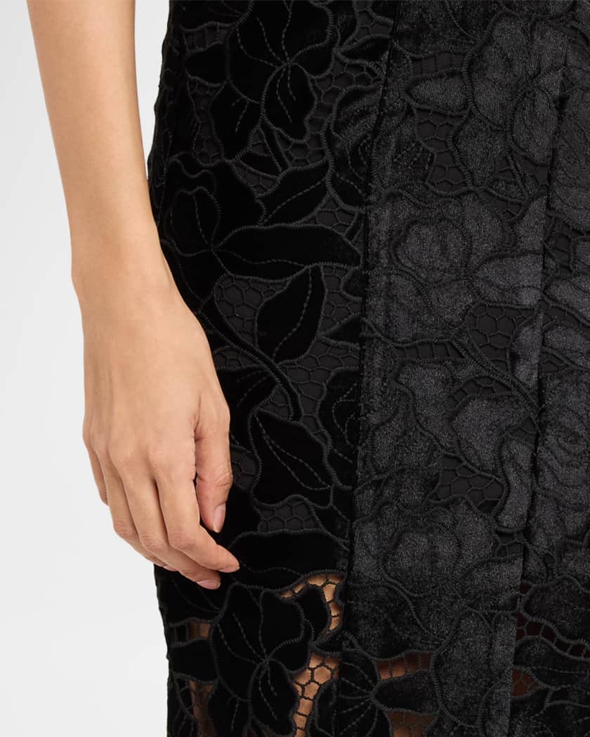 Generation Love Glinda Velvet Lace Sheath Dress | Neiman Marcus