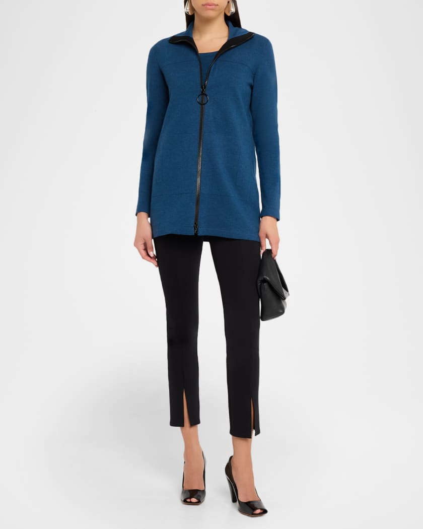 Akris punto Milano Knit Stand-Collar Cardigan | Neiman Marcus