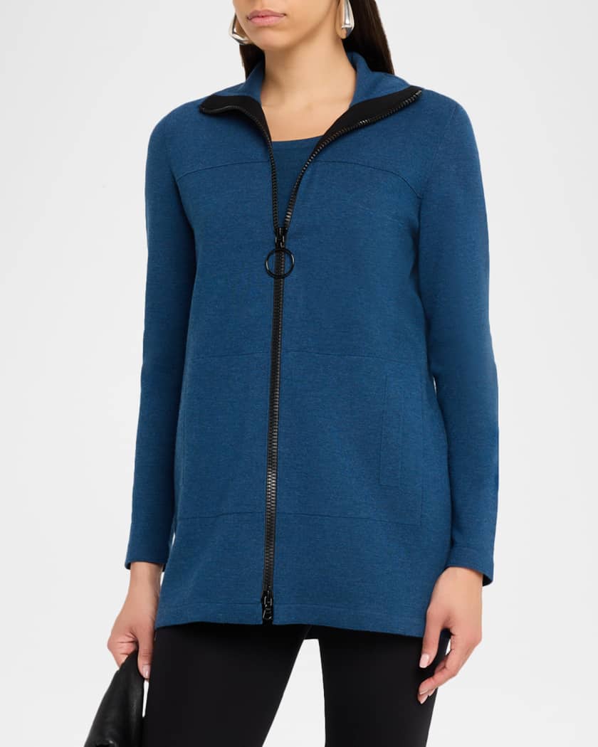 Akris punto Milano Knit Stand-Collar Cardigan | Neiman Marcus