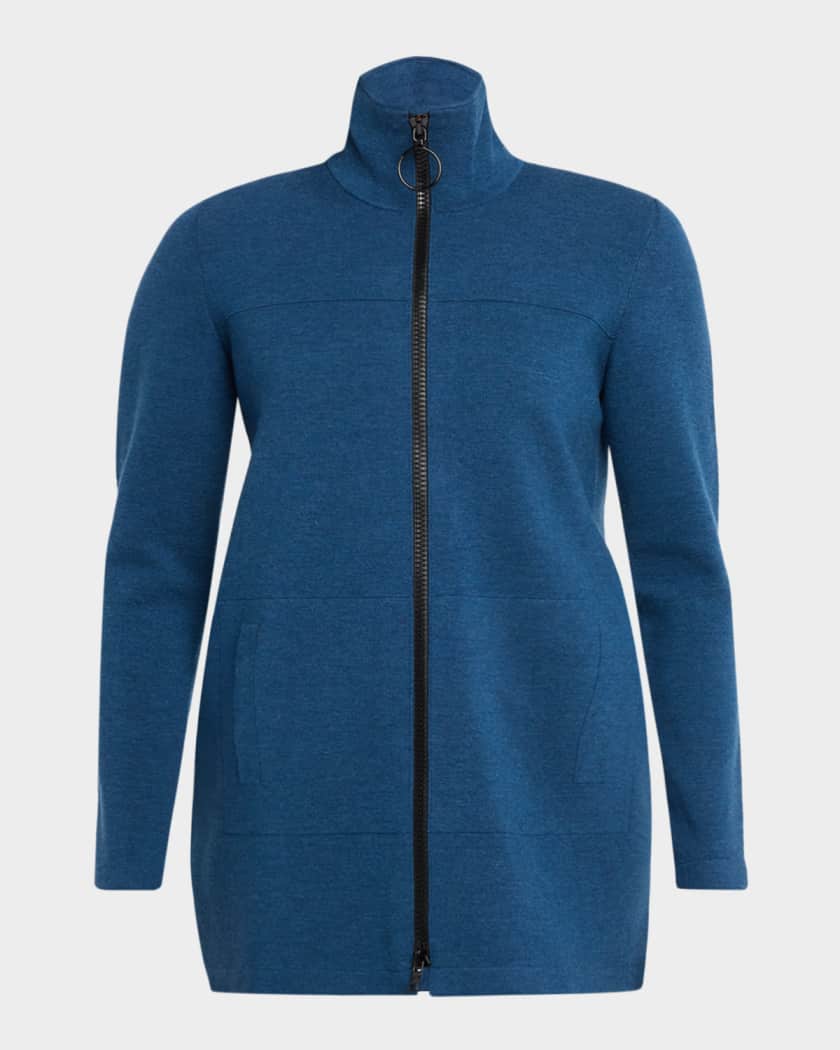 Akris punto Milano Knit Stand-Collar Cardigan | Neiman Marcus