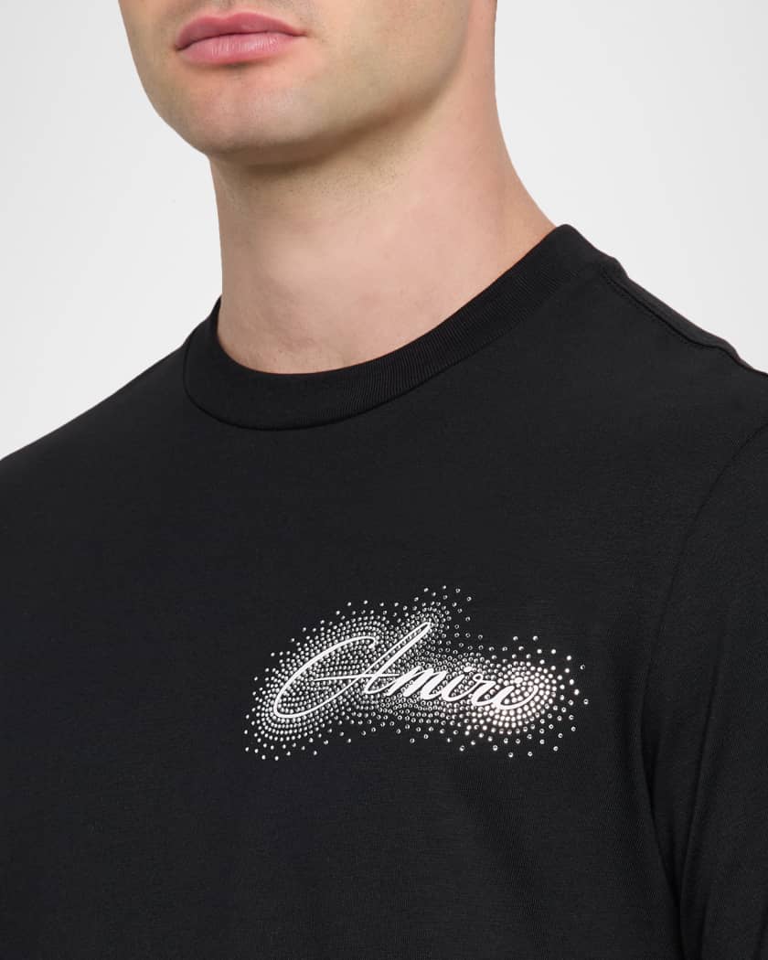 Men's Crystal House Script Cotton Logo T-Shirt
