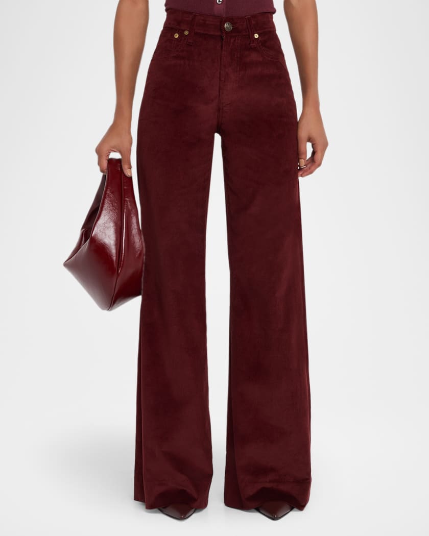 Skylar High-Rise Corduroy Trousers