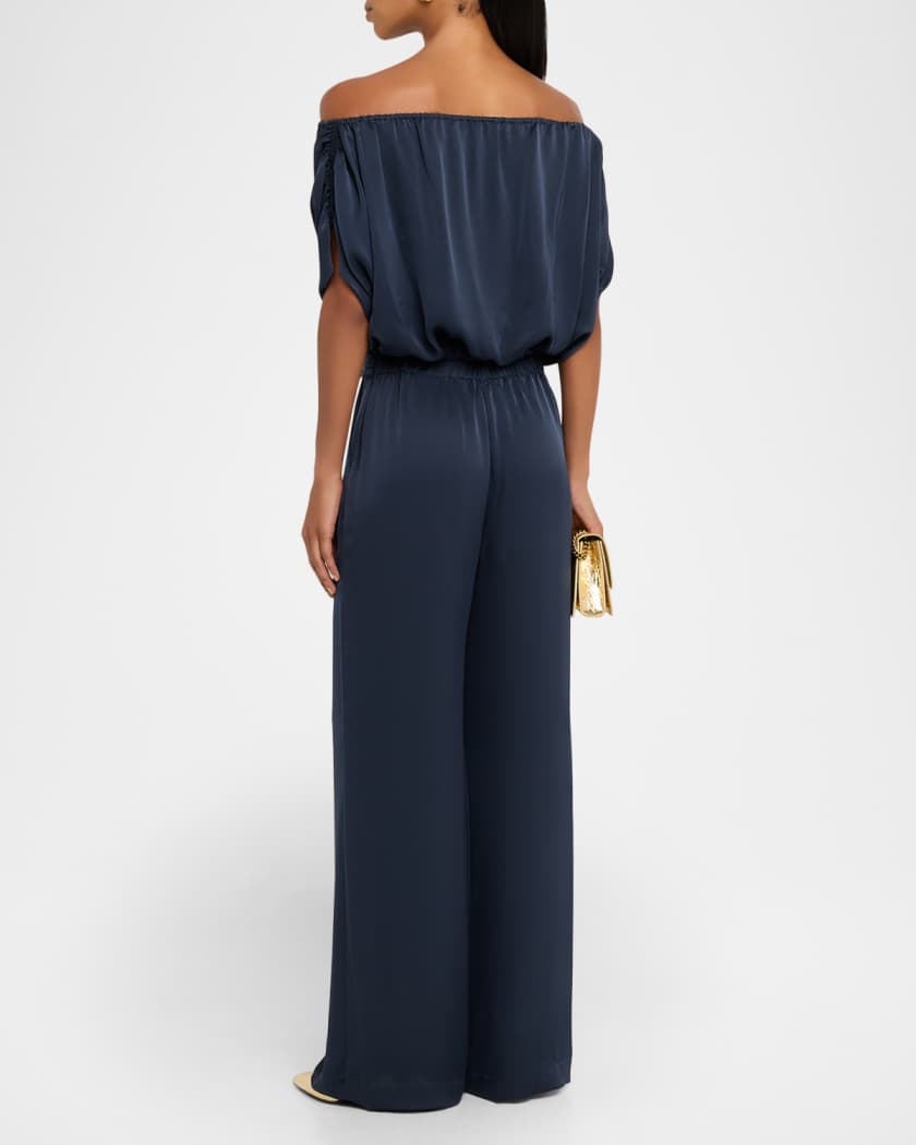 Ramy Brook Sabrina Shirred Jumpsuit Neiman Marcus
