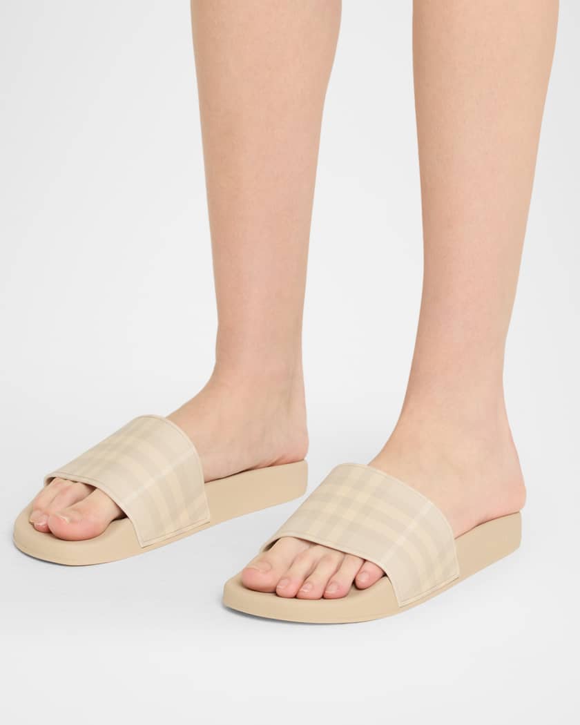 Furley Burberry Check Slides