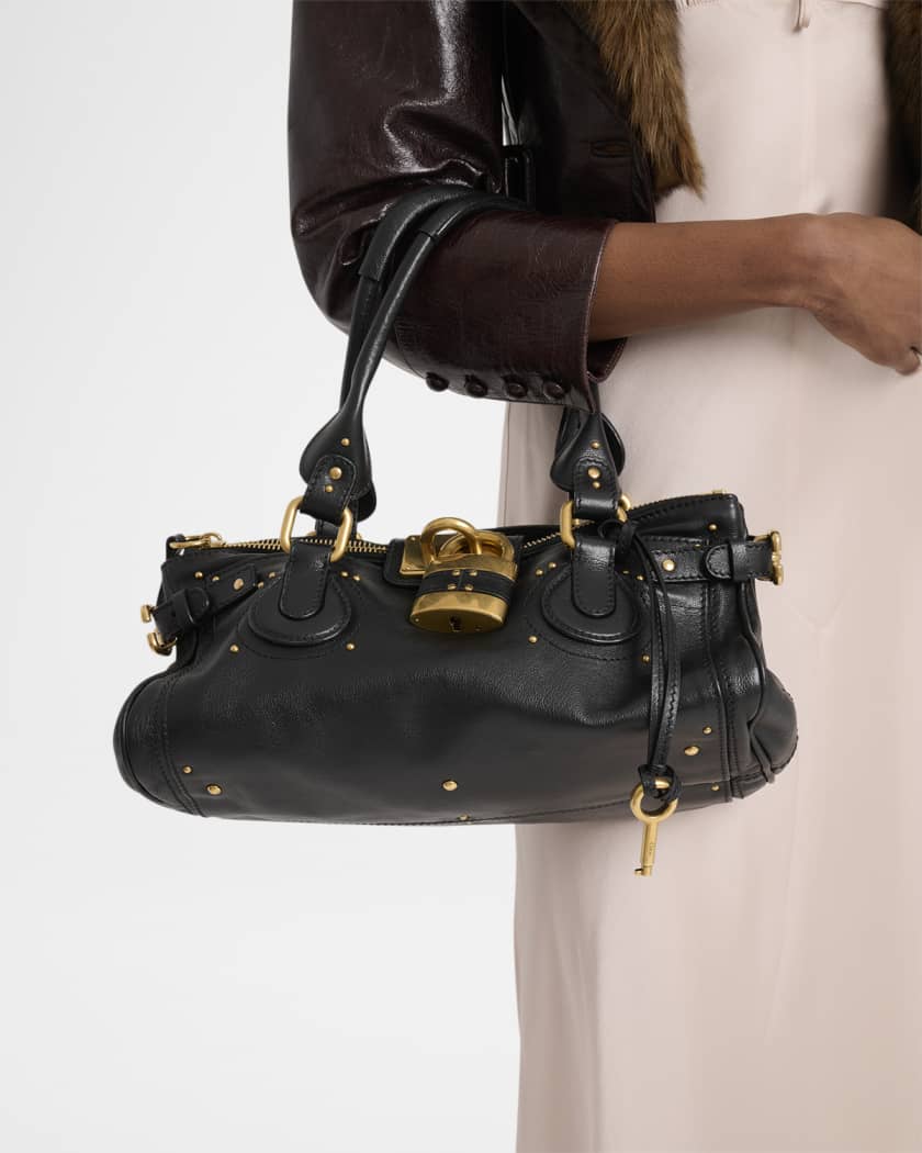 Paddington Padlock Shoulder Bag in Leather