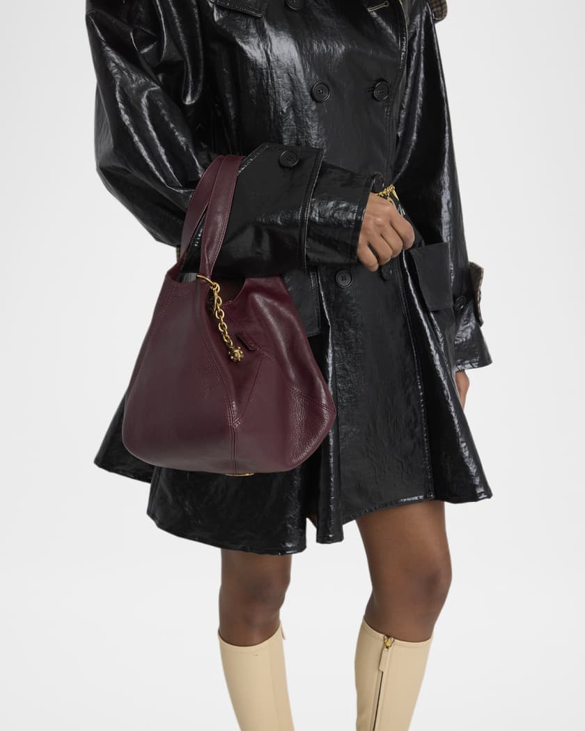 Balloon Small Top-Handle Bag in Leather