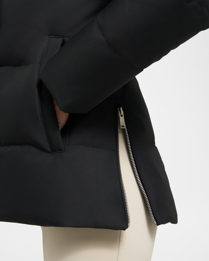 Cloud 3Q Down Puffer Jacket with Detachable Hood & Shearling Trim