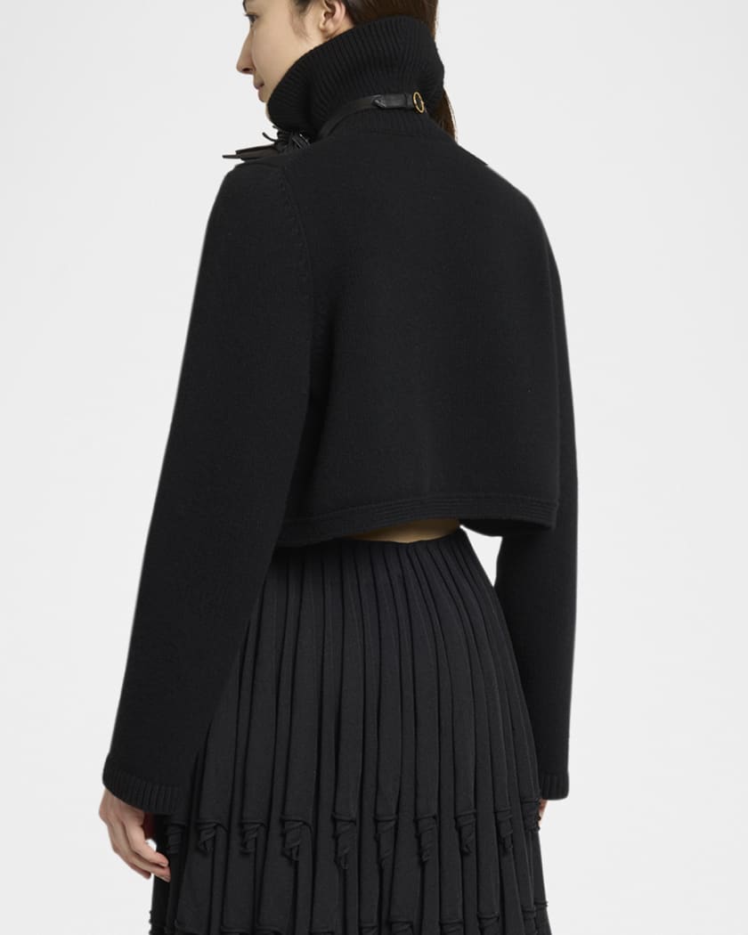ALAIA Cashmere-Blend Knit Cutout Sweater | Neiman Marcus