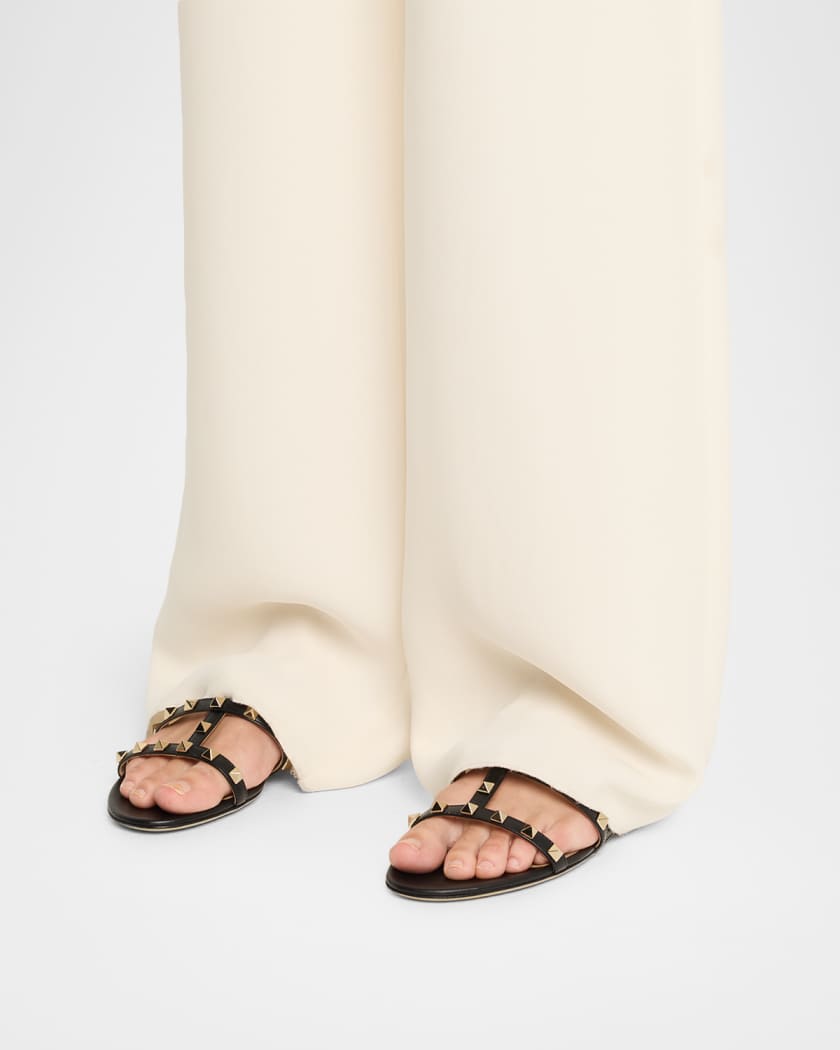 Rockstud Caged Jelly Flat Slide Sandals