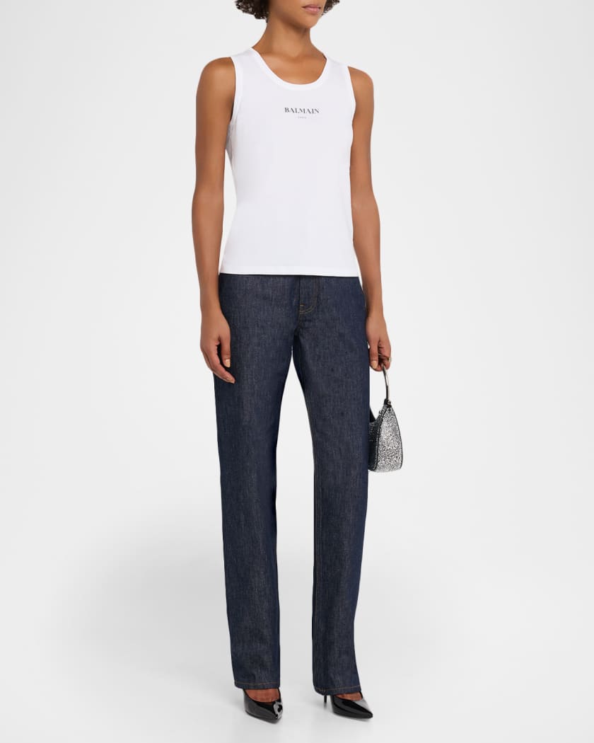 Balmain Logo Graphic Tank Top | Neiman Marcus