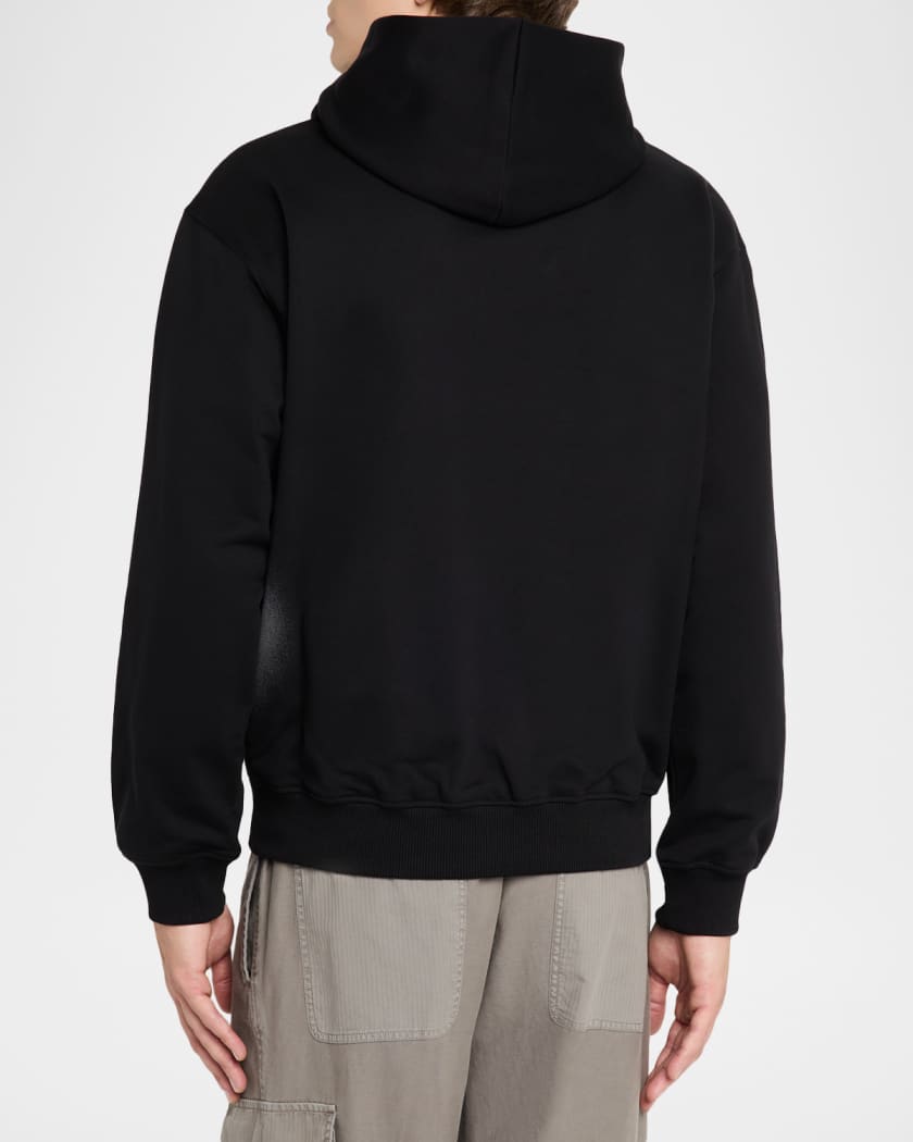 Men's Spray Logo Cotton Hoodie