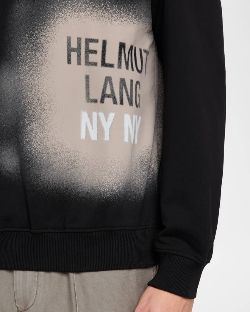 Men's Spray Logo Cotton Hoodie