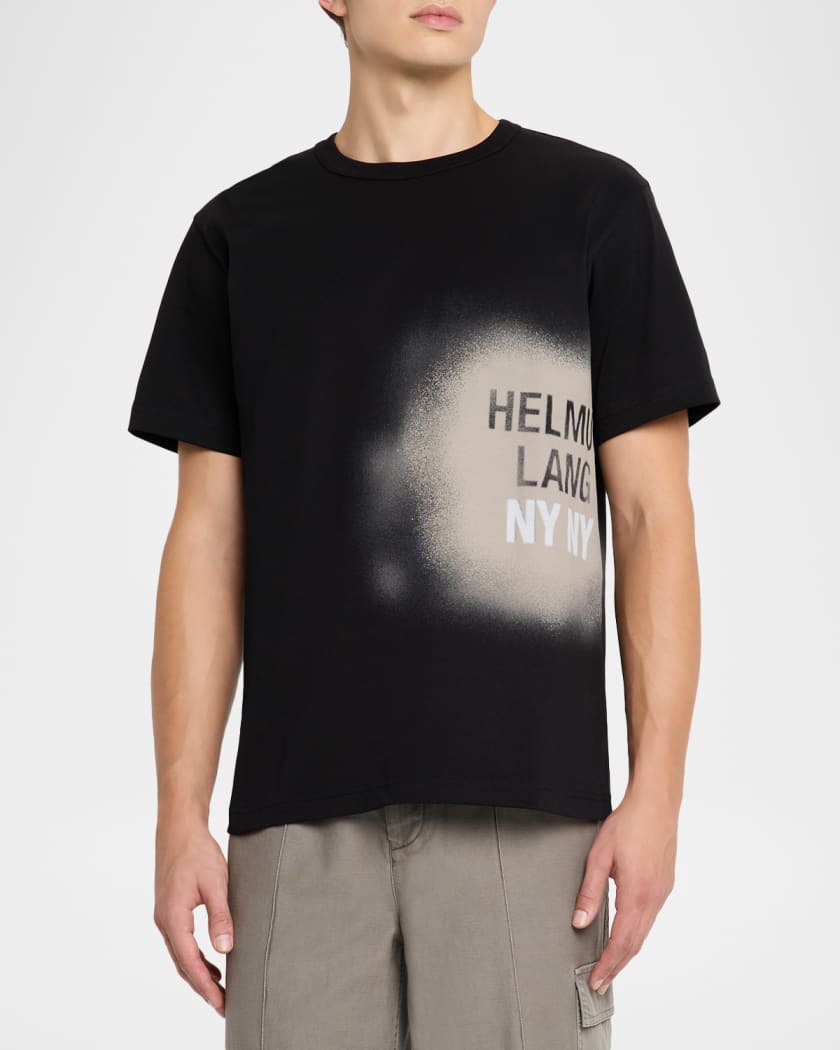 Men's Spray Logo Graphic Cotton T-Shirt