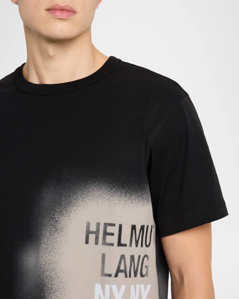 Men's Spray Logo Graphic Cotton T-Shirt