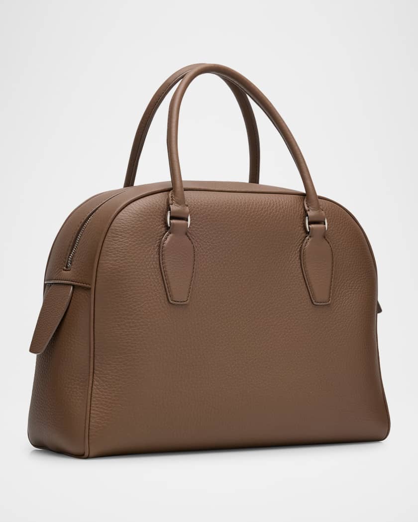 India 12.00 Top-Handle Bowling Bag in Leather