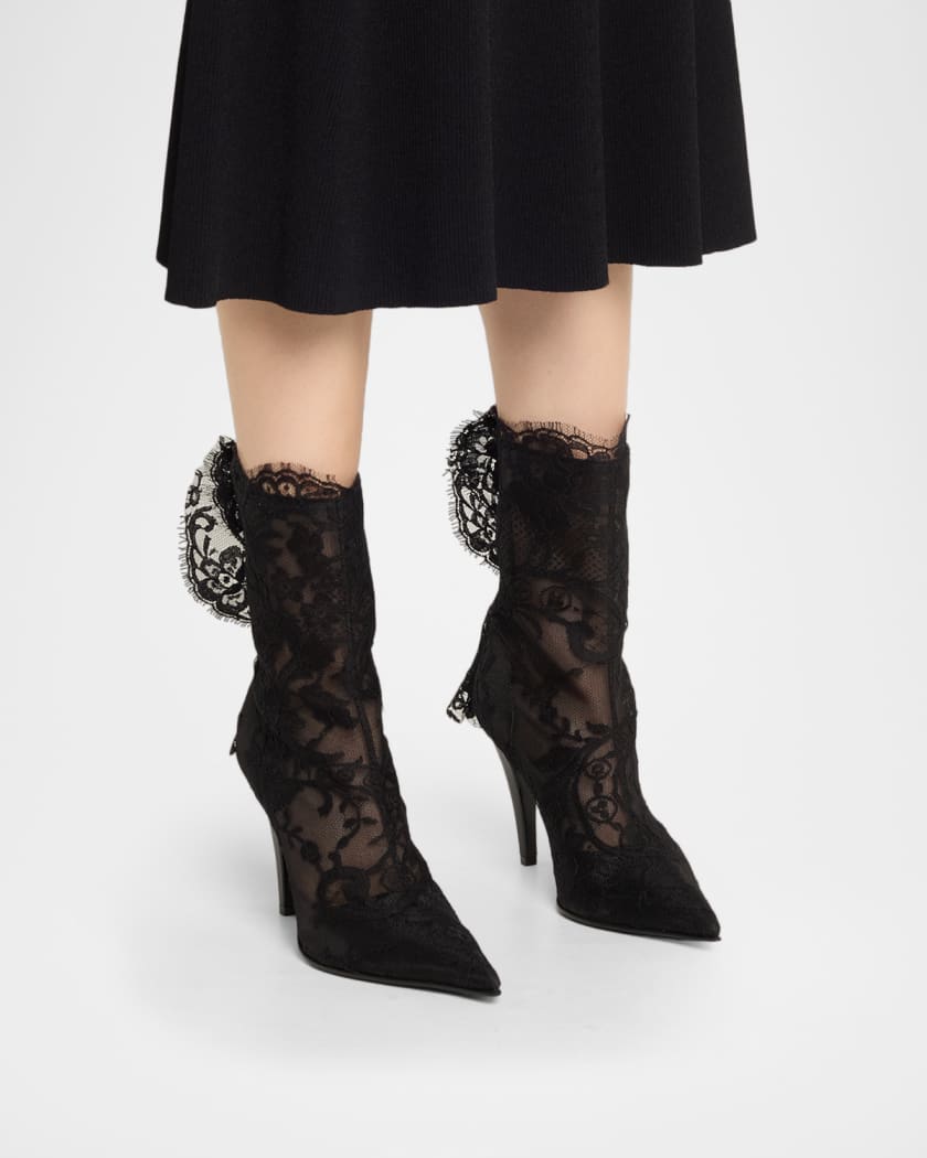 Heron Lace Ankle Boots