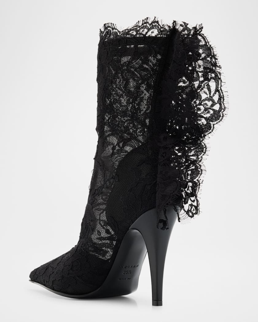 Heron Lace Ankle Boots