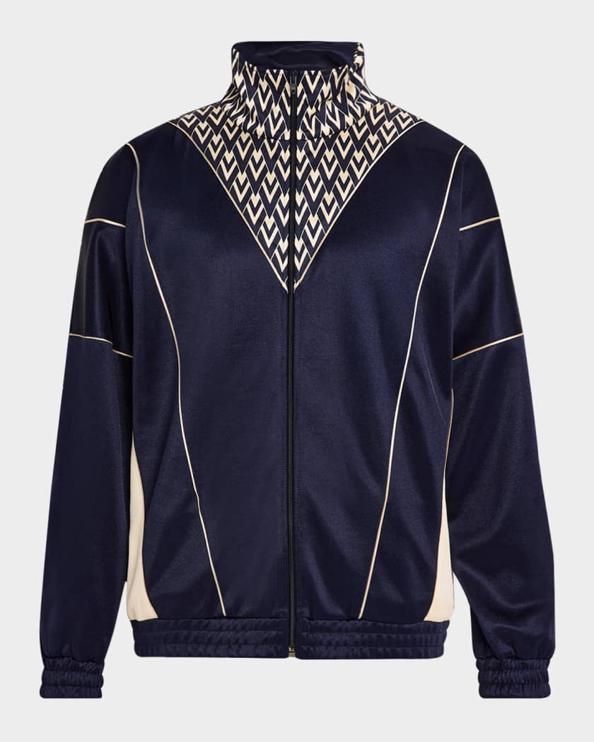 Valentino Garavani Men's Acetate Inlaid Toute La V Full-Zip