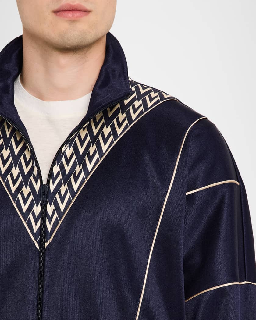 Valentino Garavani Men's Acetate Inlaid Toute La V Full-Zip