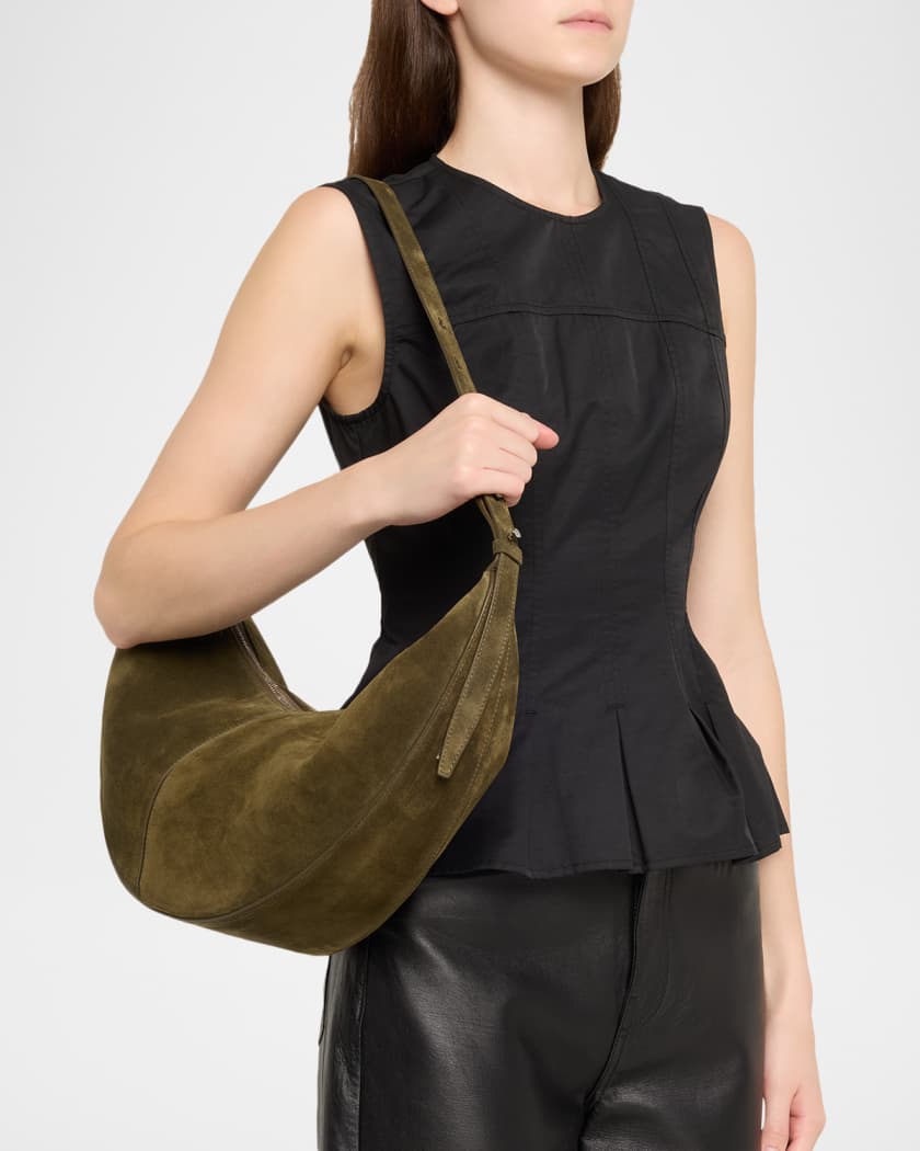 Slide Suede Hobo Bag
