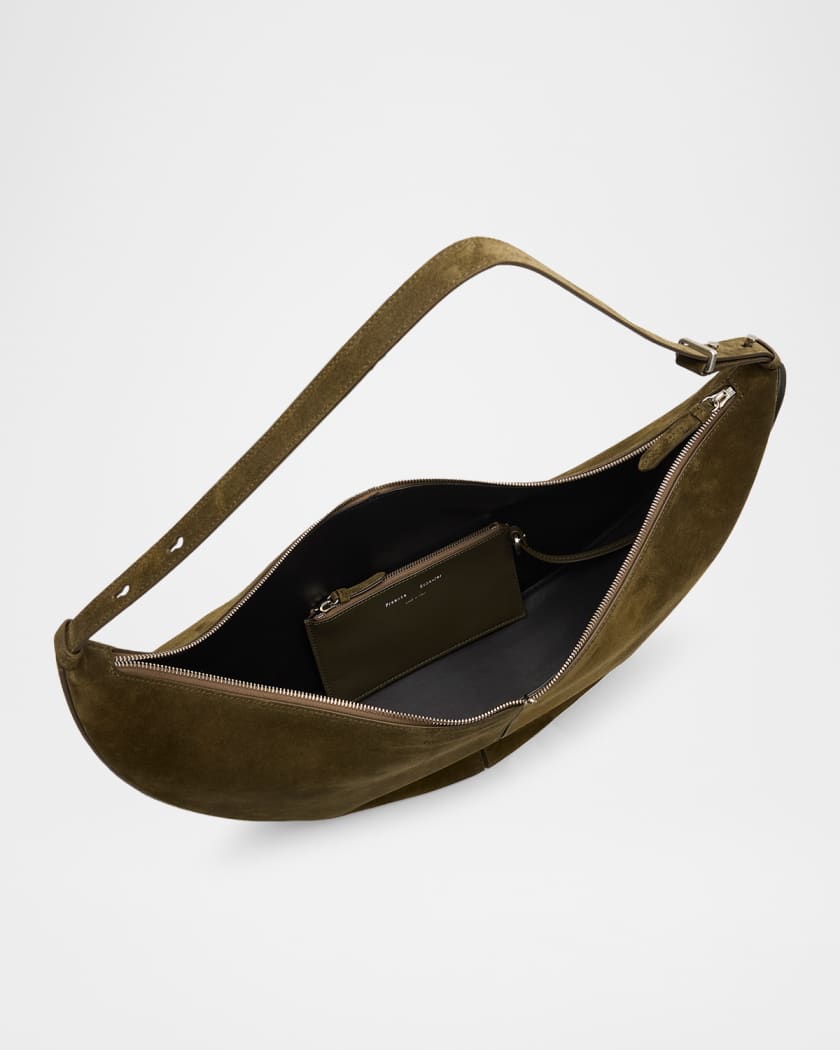 Slide Suede Hobo Bag