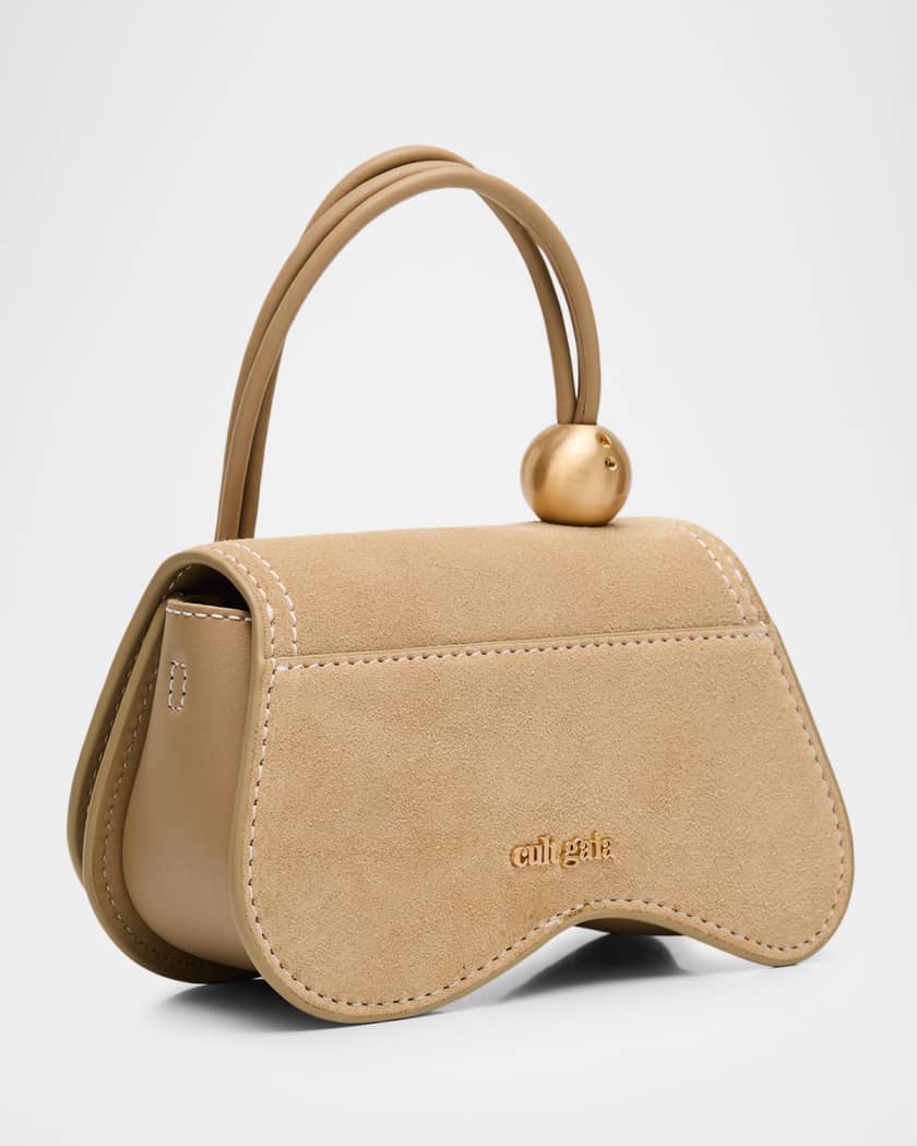 Kazia Sculptural Suede Crossbody Bag