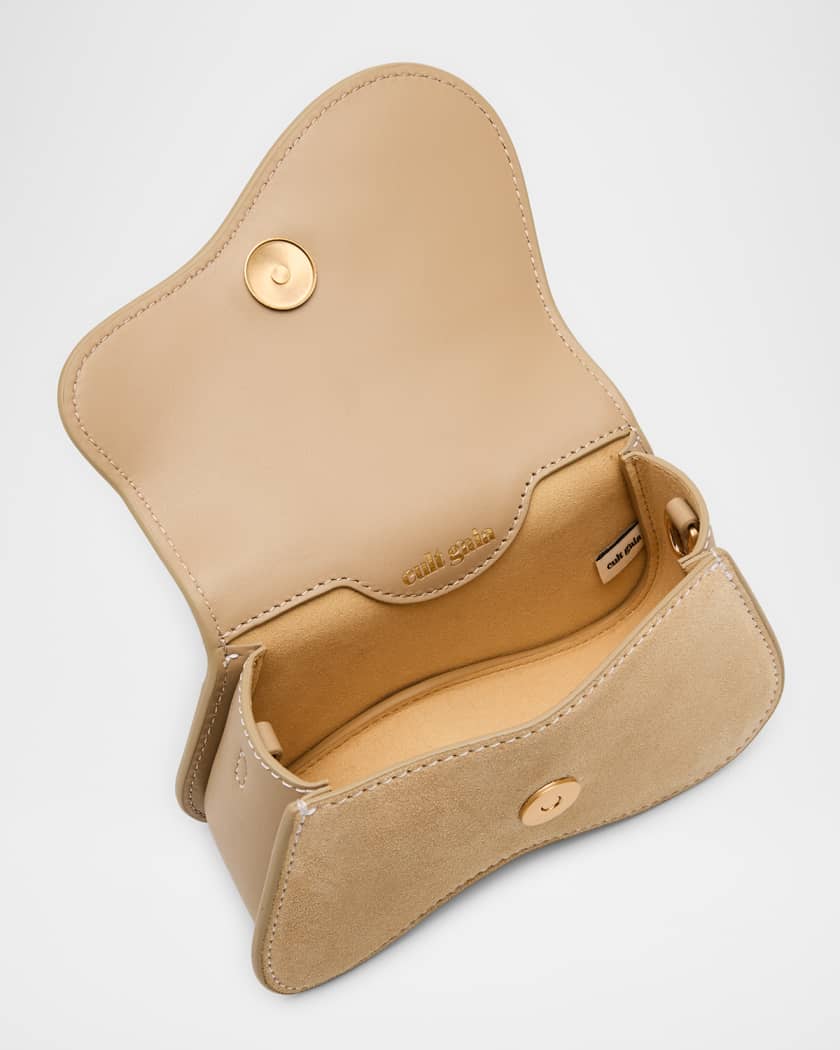 Kazia Sculptural Suede Crossbody Bag