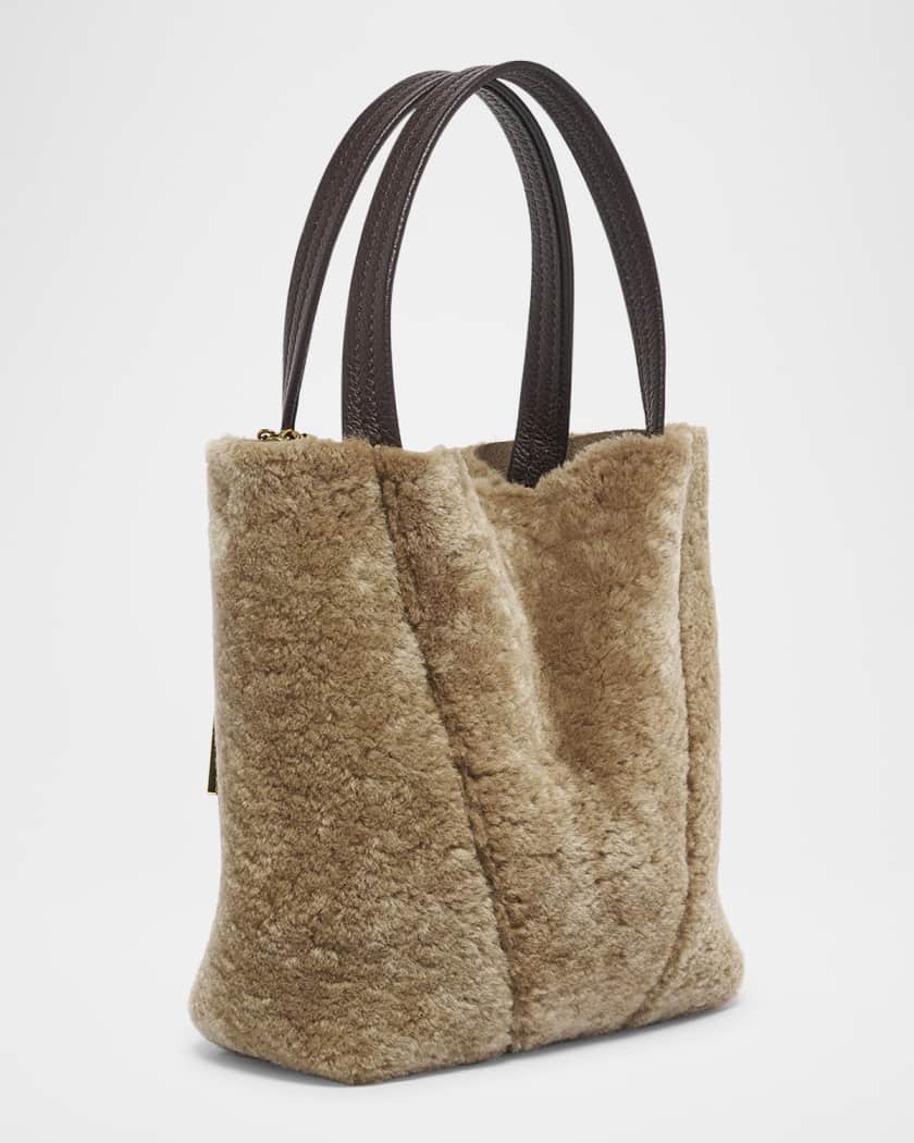 Chloe Spin Mini Shearling Bucket Bag | Neiman Marcus