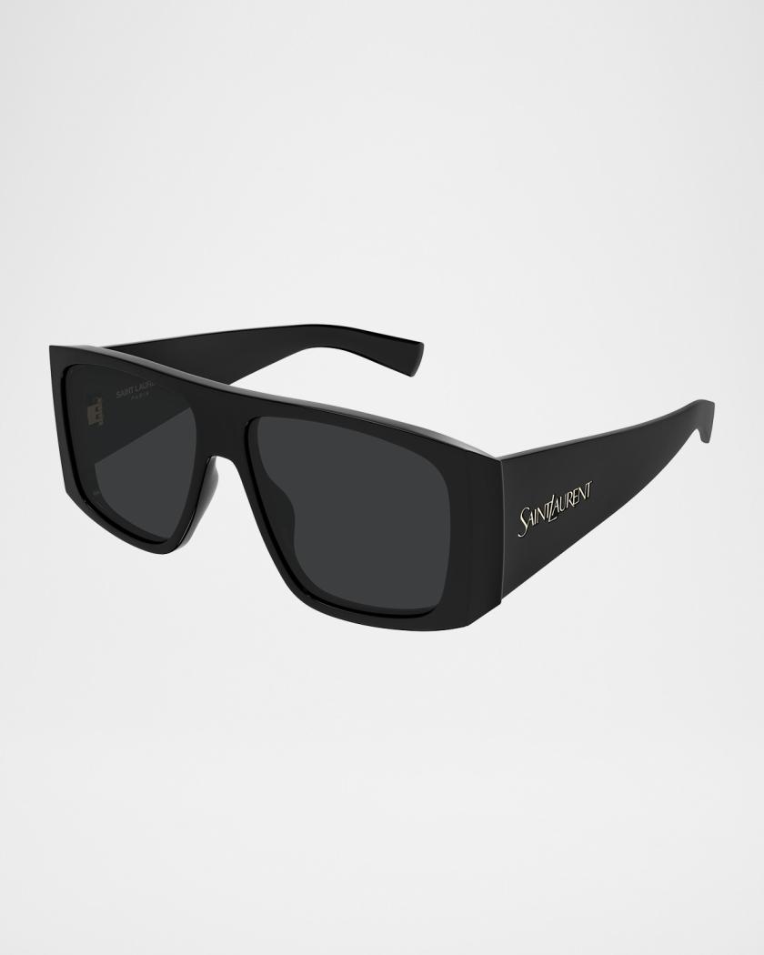 57mm Acetate Semi-Shield Sunglasses