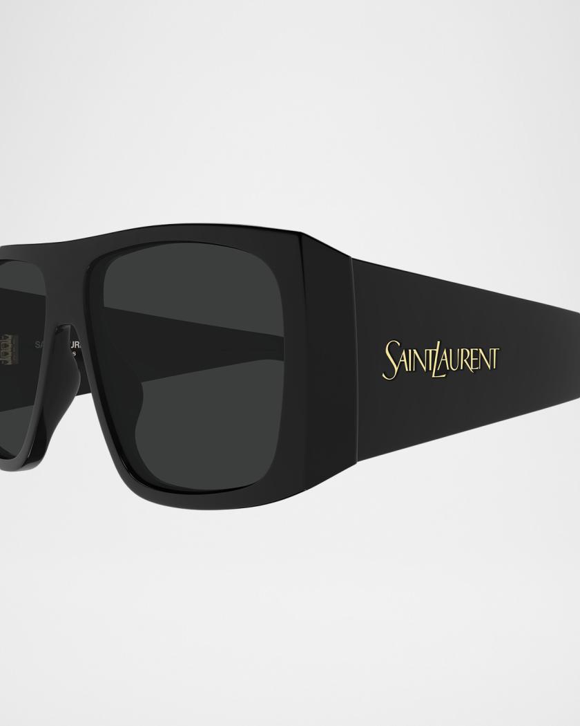 57mm Acetate Semi-Shield Sunglasses