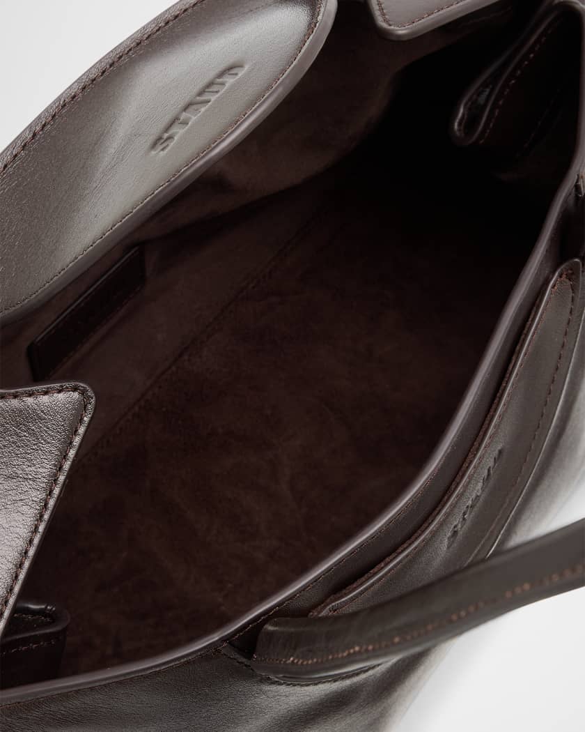 Maude Polished Leather Shoulder Bag