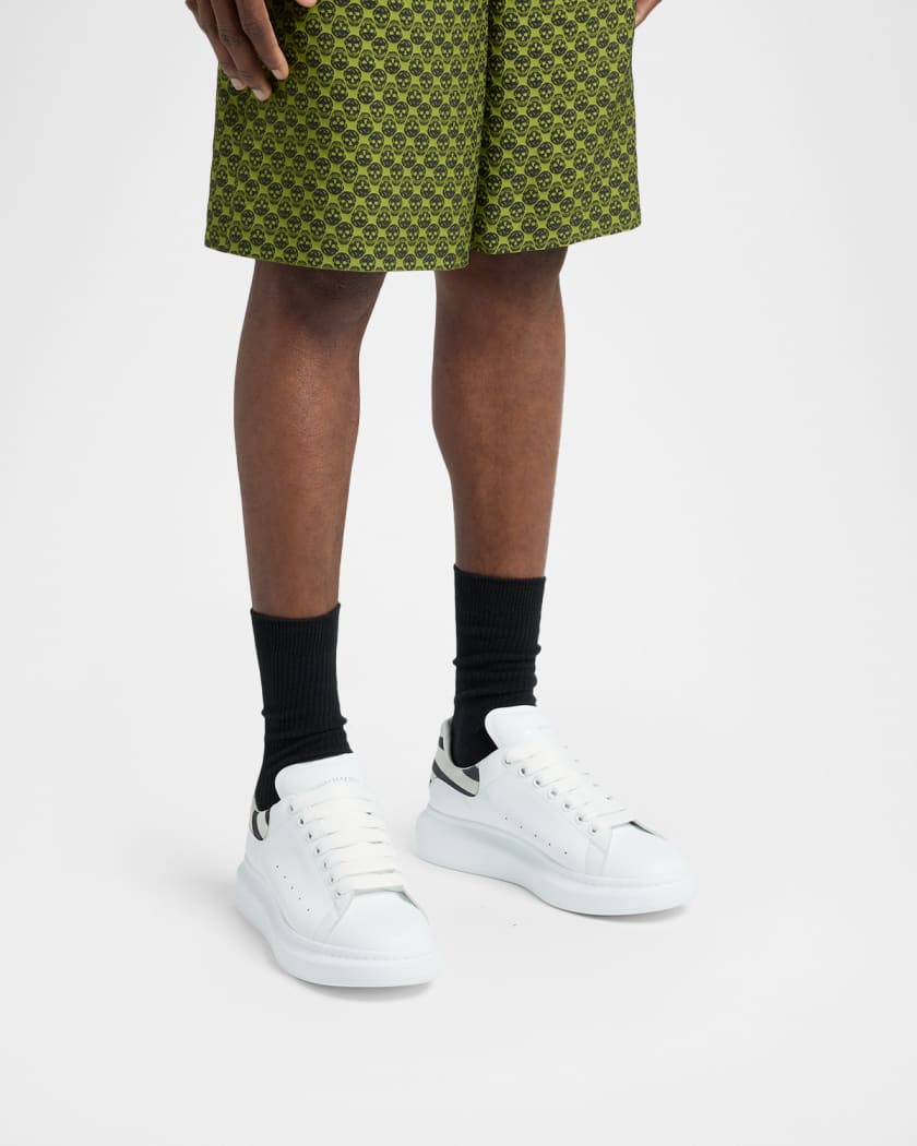 Men's Zebra-Backstay Leather Low-Top Sneakers