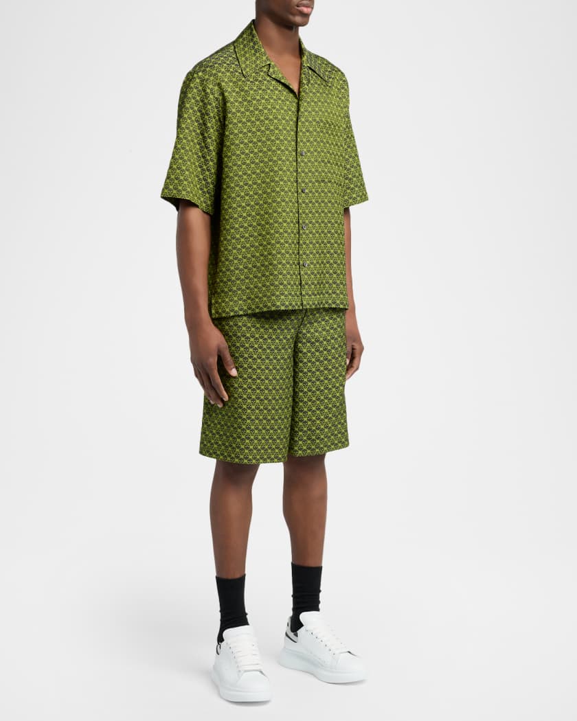 Men's Zebra-Backstay Leather Low-Top Sneakers