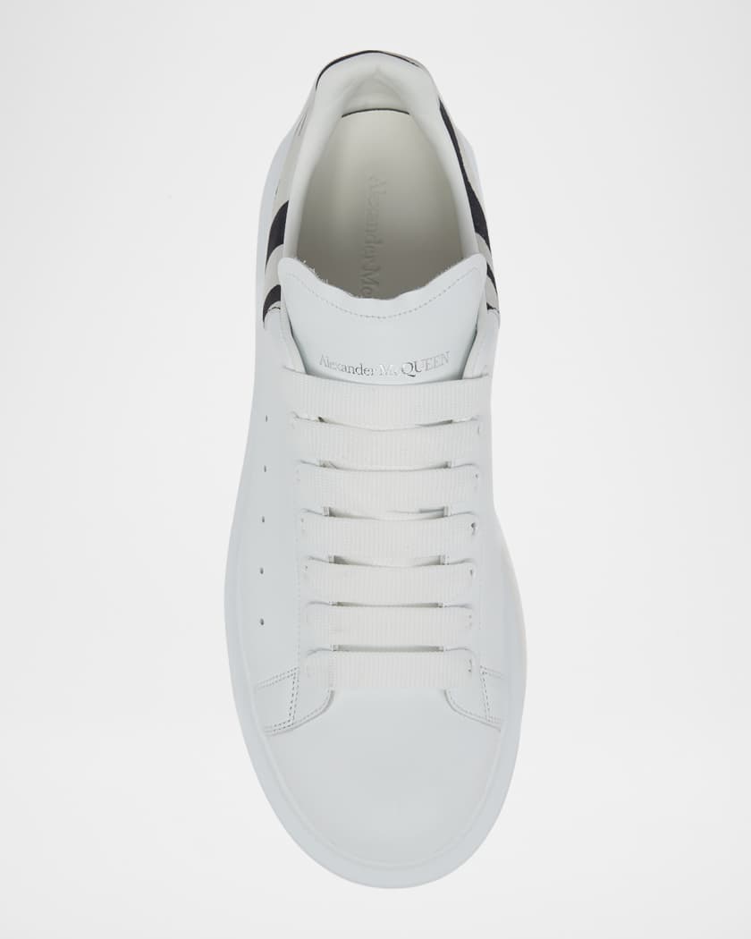 Men's Zebra-Backstay Leather Low-Top Sneakers