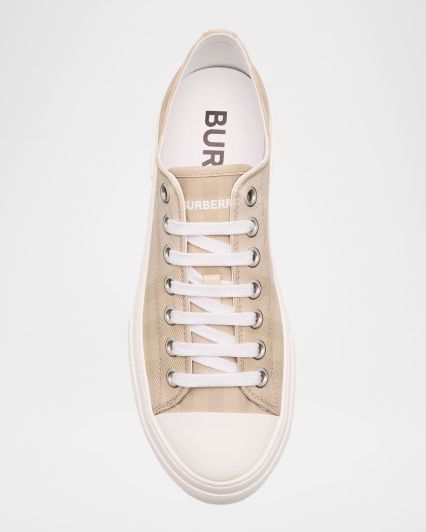 Burberry Jack Check Low-Top Sneakers | Neiman Marcus