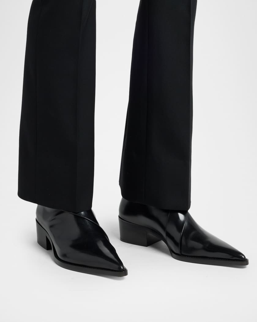 Men's Leather Buckle-Strap Zip Ankle Boots
