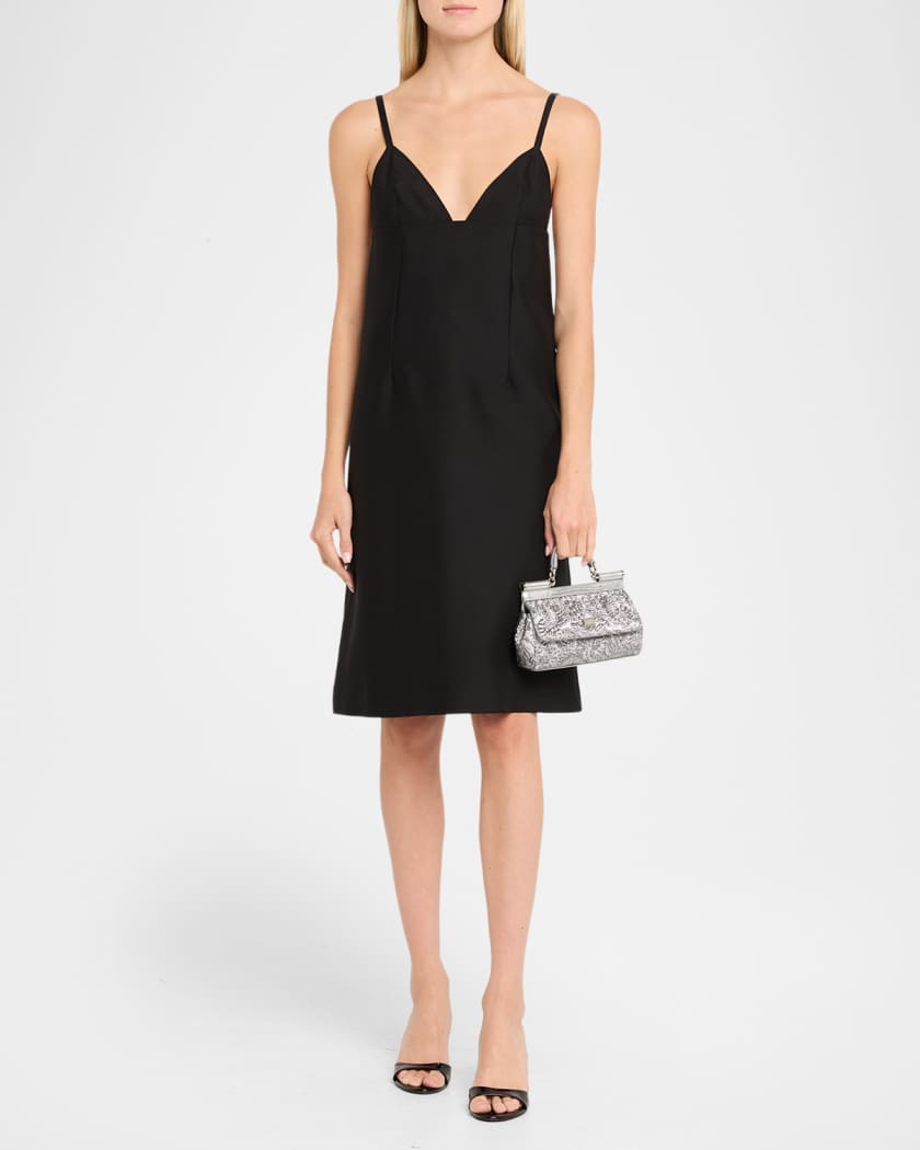 Dolce&Gabbana Sicily Small Metallic Brocade Top-Handle Bag