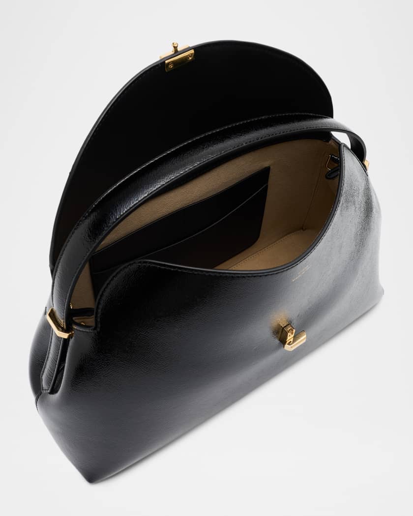 T-Lock Naplack Leather Top-Handle Bag