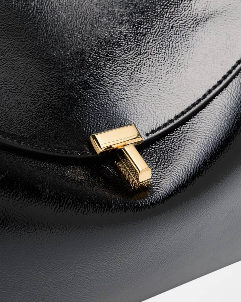 T-Lock Naplack Leather Top-Handle Bag