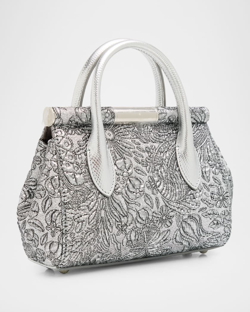 Dolce&Gabbana Marlene Day Mini Embellished Brocade Top-Handle Bag