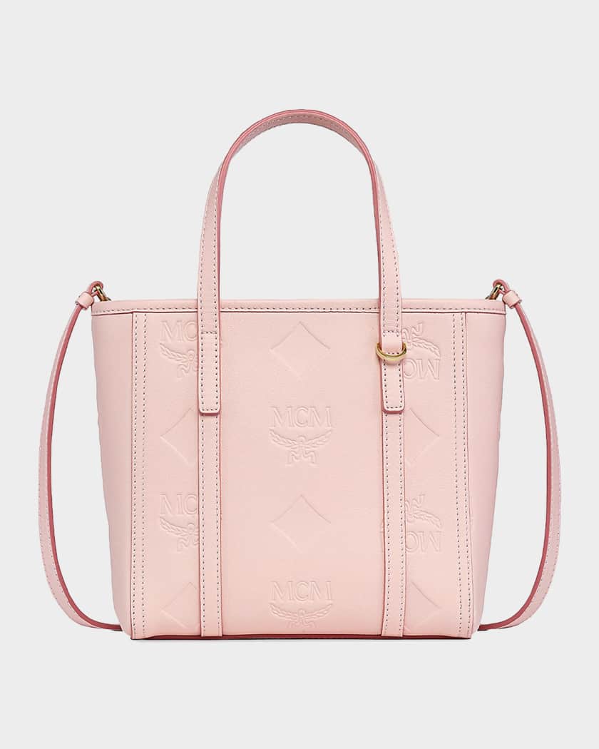 MCM Toni Mini Visetos Leather Shopper Tote Bag | Neiman Marcus