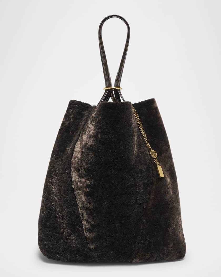Spin Large Shearling Tote Bag