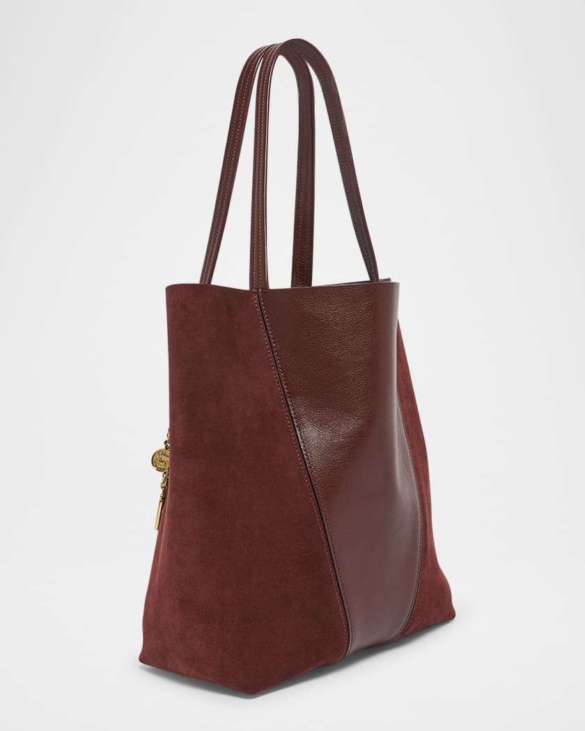 Spin Tote Bag in Grain Leather & Suede