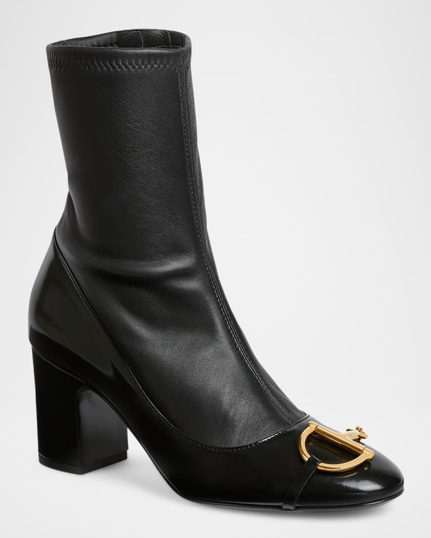 Alfa Horsebit Mixed Leather Ankle Boots