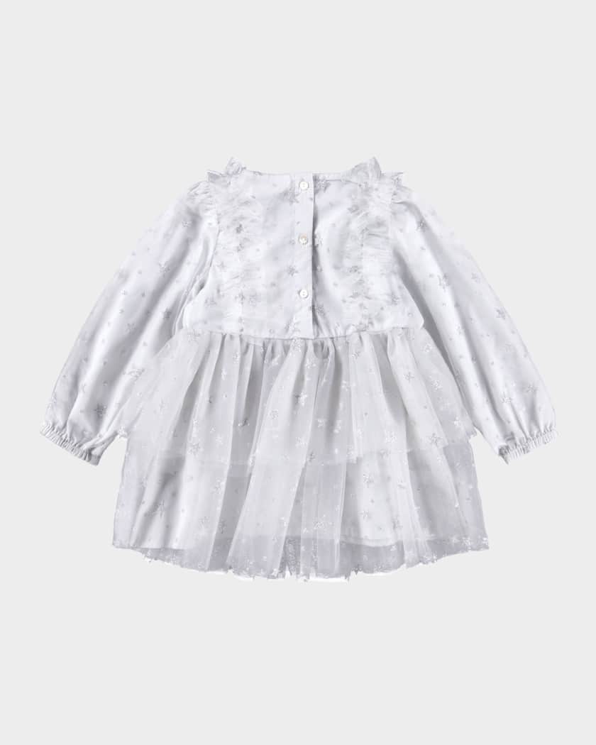 Girl's Claudette Starry Tiered Tulle Dress, Size 6M-4
